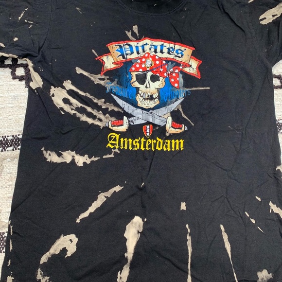 NWT black S/S reverse tie dye Amsterdam t shirt - Picture 4 of 16